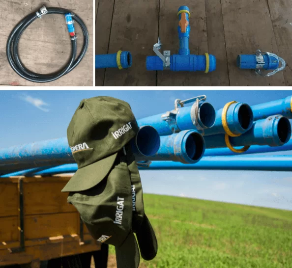 Carretel de irrigação Irrigat: conheça todos os componentes 4 Tubos e conexões