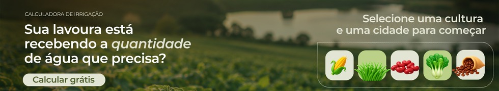 CALCULADORA BLOG Banner publicitário que fala sobre a calculadora de irrigação