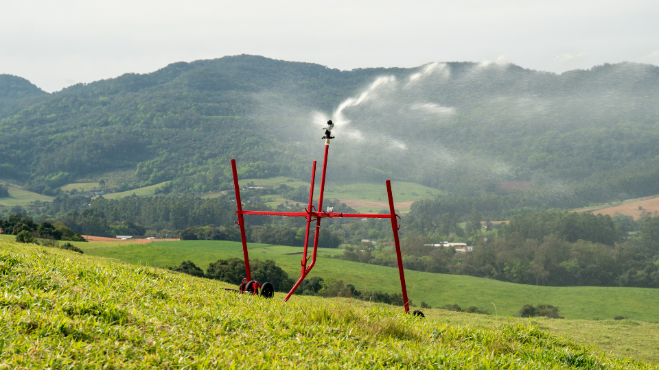 irrigação em áreas com desnível